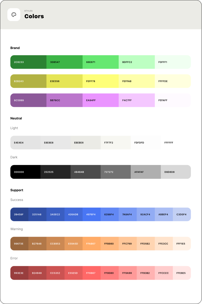 Colors Palette