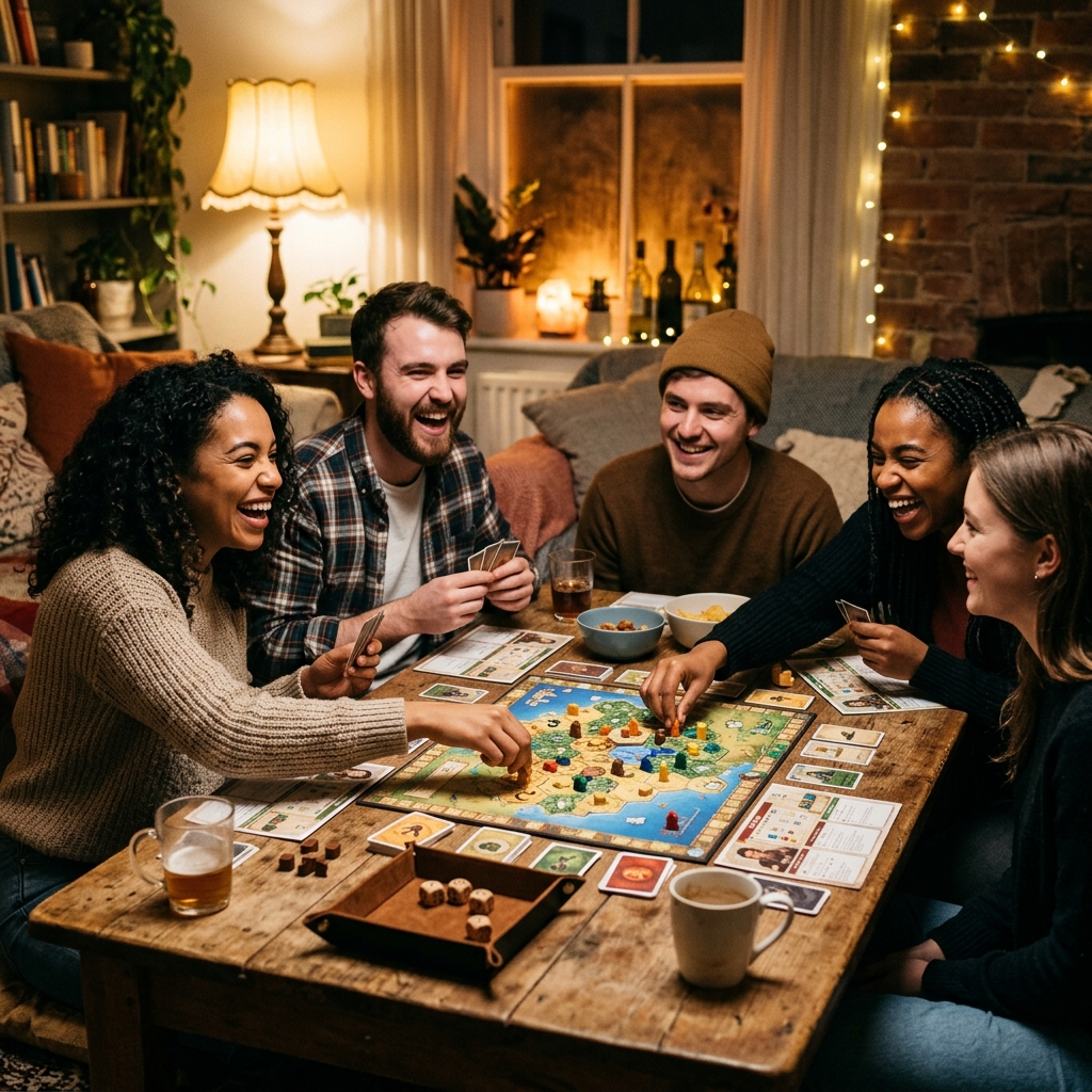 Team playing board games